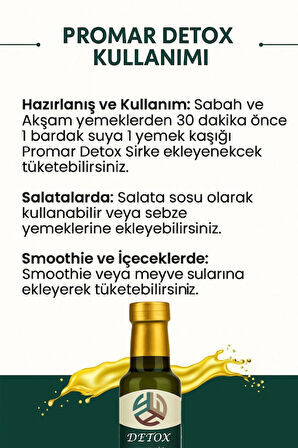 PROMAR MİX DETOX SİRKESİ 250 ML+ KİNOA TOHUMU DETOX SİRKESİ 250 ML