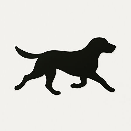 Metal Duvar Süsü Koşan Köpek  Dekoratif - Shadowline Serisi