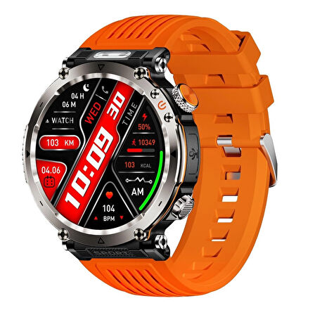 Wonlex Outdoor Ultra Kaliteli Akıllı Saat- Sesli Görüşme Konuşma -Sosyal Medya Bildirimleri- 600MAH -52MM Kasaçapı