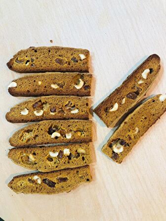 Glutensiz fındıklı kuru üzümlü biscotti 110gr