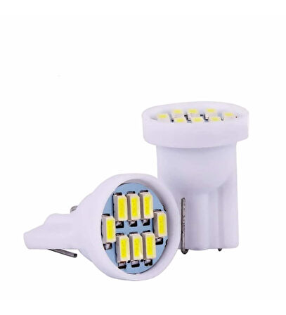 5 Adet Turuncu Renk T10 Park Ampulü Dipsiz Ampul Led Ampul 8 Ledli