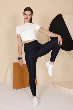 Kadın Lacivert Yüksel Bel Slim Fit Tayt - 3060