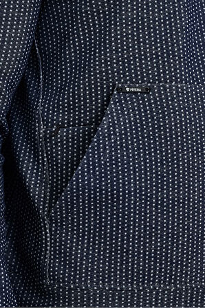 Erkek Lacivert Puantiyeli Kanguru Cepli Kapüşonlu Eşofman Takımı  - 7809