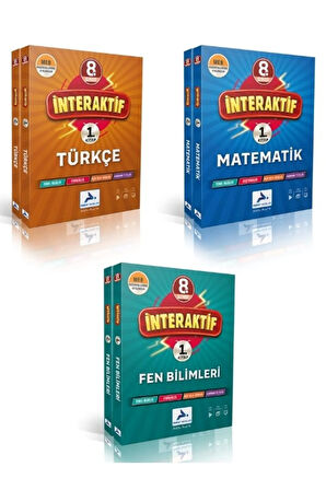 Paraf 8. Sınıf İnteraktif Türkçe -Matematik-Fen Bilimleri Etkinlikli Soru Bankası Seti 3 Kitap 2025