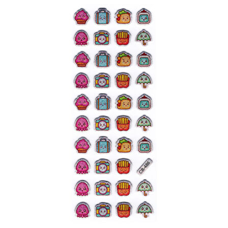 Sticker Kabartmalı Stiker Defter, Planlayıcı Kamera Valiz Şemsiye (cb486) 16x7 cm
