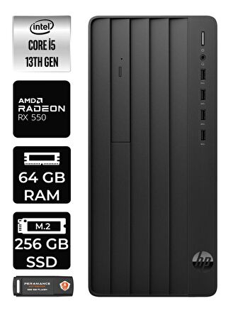 HP PRO TOWER 290 G9 i5 13500 64GB RAM 256GB SSD RX550/4GB W11PRO 8T2W9ES MASAÜSTÜ PC & PER4 BELLEK
