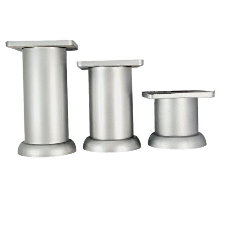 40 LIK 10 CM MAT KROM PLASTİK YUVARLAK AYAK ( 4 ADET )