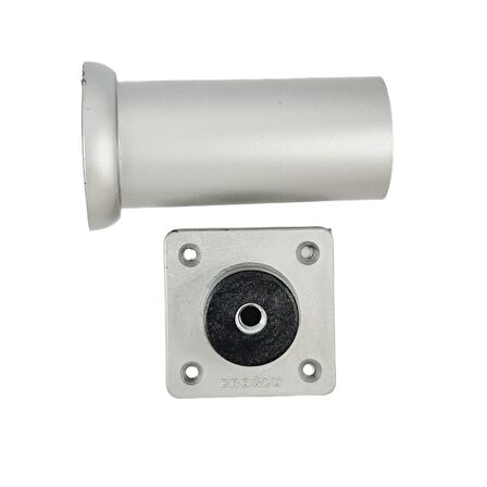 40 LIK 10 CM MAT KROM PLASTİK YUVARLAK AYAK ( 4 ADET )