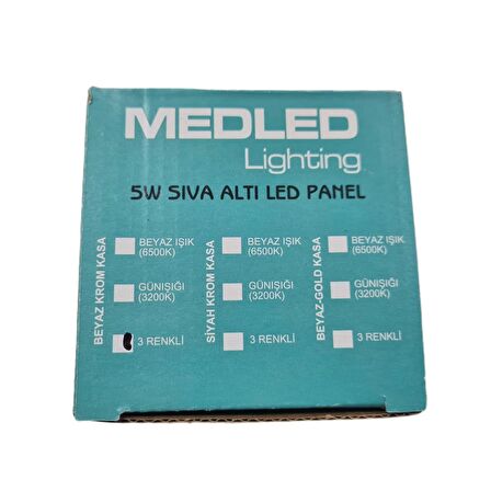 5 WATT LED SPOT TRAFOLU BEYAZ - GÜMÜŞ KASA ÇİFT RENK (BEYAZ IŞIK VE GÜN IŞIĞI)