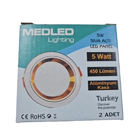 5 WATT LED SPOT TRAFOLU BEYAZ - GÜMÜŞ KASA ÇİFT RENK (BEYAZ IŞIK VE GÜN IŞIĞI)