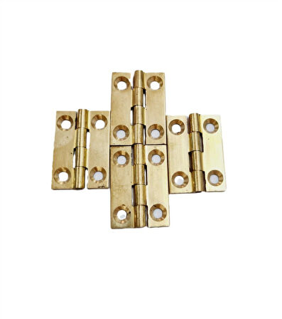 Pirinç Sabit Yaprak Menteşe 40x40x2 mm – 4 cm Dekoratif Menteşe / 5 adet