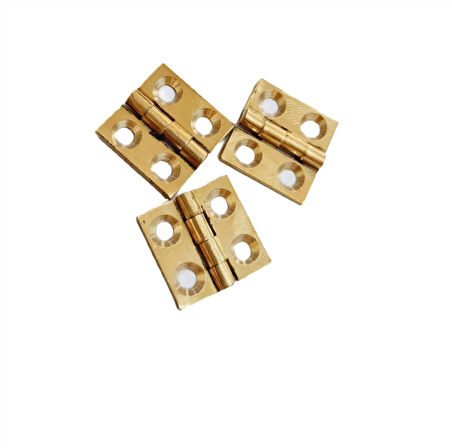 Pirinç Sabit Yaprak Menteşe 60x40x2 mm – 6 cm Dekoratif Menteşe / 5 adet