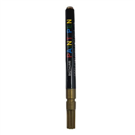 Rötuş Kalemi Paint Pen GOLD Renk | Metal, Ahşap ve Oto Yüzey Boyası / 2 ADET