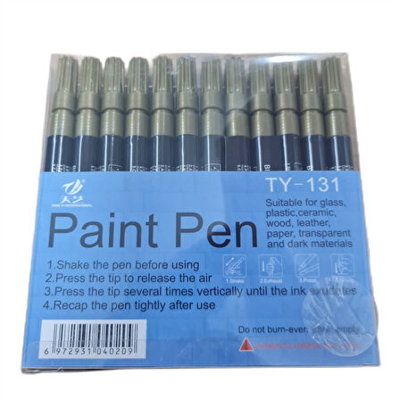 Rötuş Kalemi Paint Pen GOLD Renk | Metal, Ahşap ve Oto Yüzey Boyası / 2 ADET