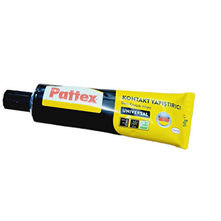 Pattex Kontakt Yapıştırıcı 50g | Deri, Kauçuk, Ahşap, Metal, Keçe ve Mantar Yüzeyler İçin Güçlü Yapıştırıcı