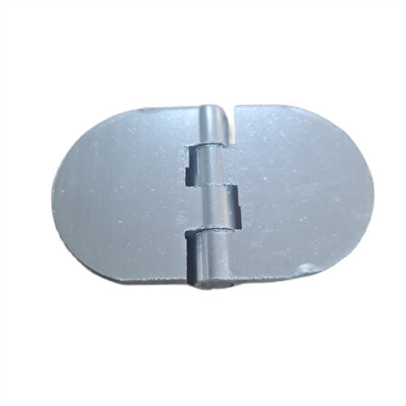 Yaprak Menteşe Oval Alüminyum Gümüş Renk 40x68 mm | 3,3 mm Kalınlık | 5 Adet