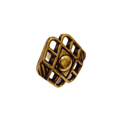 Metal kulp Kristal Antiksarı düğme - 4 Adet