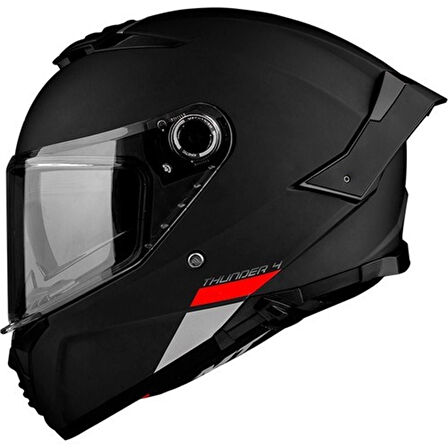 MT Kask Thunder 4sv Solid A1 Mat Siyah - Iç Güneş Vizörlü
