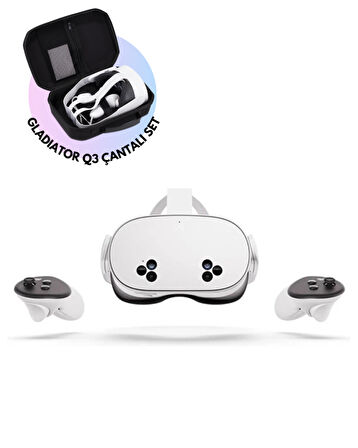 Meta Quest 3S VR Gözlük + Gladiator Q3 Taşıma Çantası