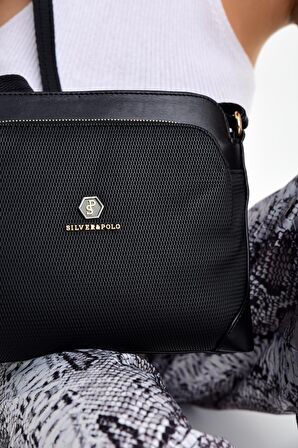 Silver Polo  Kadın Omuz Çantası 364-15672 SILVER POLO M86 SİYAH-MAT SİYAH