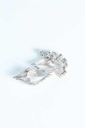 Zirkon Taşlı Metal Broş