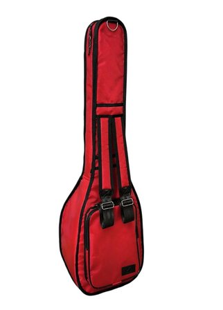 Bağlama Çantası 1900 Denye Kırmızı Su Geçirmez Pedli Soft Case Kısa Sap  Saz Kılıfı