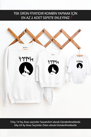 Baba Oğul Kız Göktürk Kurt(TEK ÜRÜN FİYATIDIR KOMBİN YAPMAK İÇİN EN AZ 2 ADET SEPETE EKLEYİNİZ)