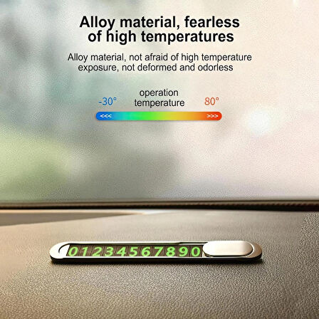 Metal Aksamlı Mıknatıslı/Fosforlu/Numara Gizleme Ultra Kaliteli Araç Numaratör