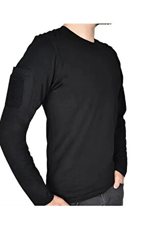 Dalga Desenli 2 Cepli Uzun Kollu Taktik T-Shirt