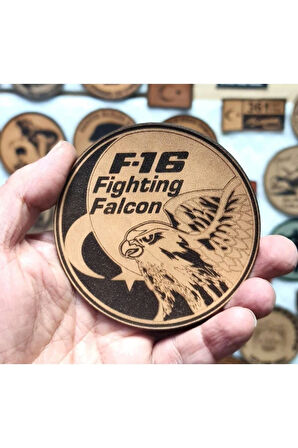 F16 Fıghtıng Falcon Deri Peç - Arma - Askeri Patch