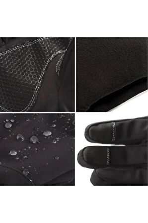 Softshell Soğuk, Rüzgar Ve Su Geçirmez Dokunmatik Eldiven, Motosiklet Ve Taktik Eldiven