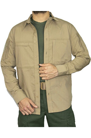 Unisex Tactical Gömlek 424 (bej Renk)
