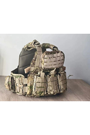 Multicam Hücum Yeleği (Hızlı Serbest Bırakma Sistemli) HK33 Mpt76 MPT55 Ak47