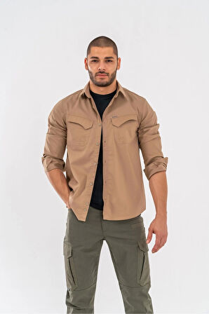 Combat Tactical Bej Koruma Gömlek - 428