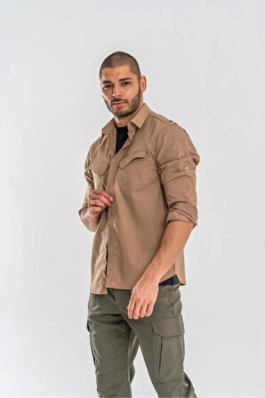 Combat Tactical Bej Koruma Gömlek - 428