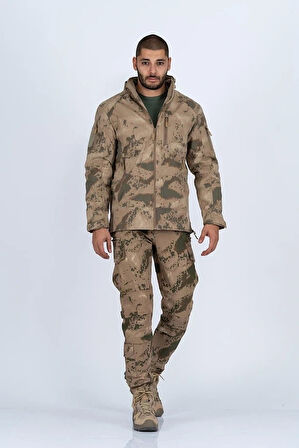 Combat Tactical Outdoor Kamuflaj Mont Su Rüzgar Geçirmez Erkek Softtjell Mont - 305