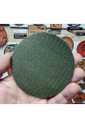 Kurt Kışı Geçirir Ama Yediği Ayazı Unutmaz -Yuvarlak Deri Peç - Arma - Wolf Leather Patch