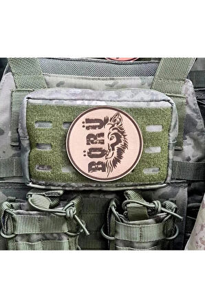 Börü Yazili - Deri Peç - Arma - Askeri Patch