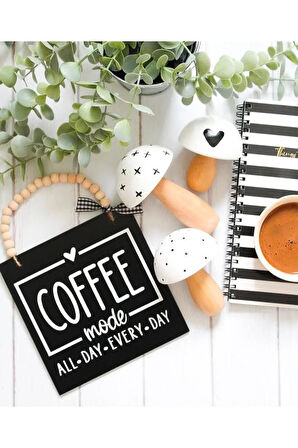 Coffee Bar Kahve Köşesi Duvar Dekor ve Mutfak Süsü, Askılıklı  Ahşap Pano, Kahve Köşesi Tabela