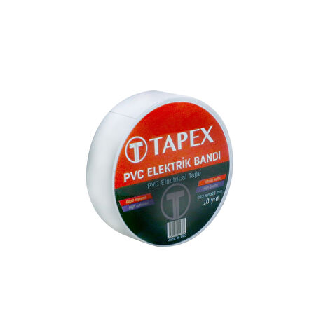 TAPEX ELEKTRİK BANTI BEYAZ 10 ADET