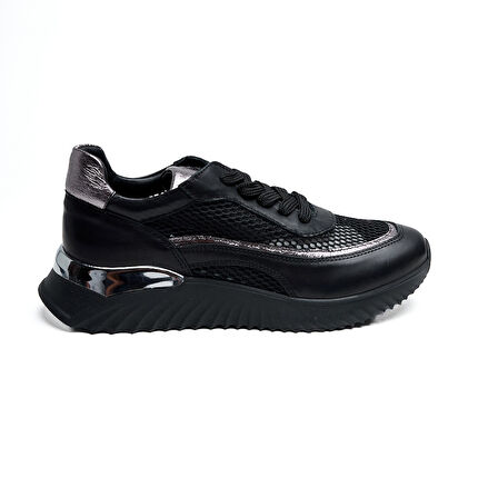 Comfort Taban Fileli Hakiki Deri Kadın Sneaker