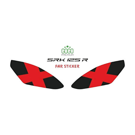 Gogo Far Sticker 005 X Kırmızı Rks Srk 125 R 2023-2025