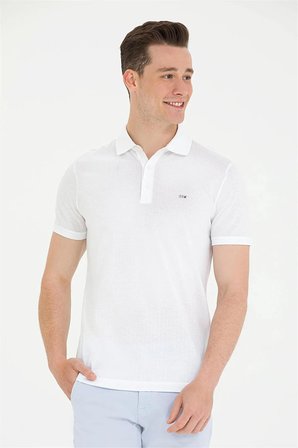 Erkek Beyaz Polo Yaka Tişört G081SZ011.000.1573404.VR013