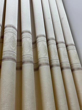NİVEMESHOME ÜRGÜP V-115  KREM 1/3 PİLELİ FON PERDE APM