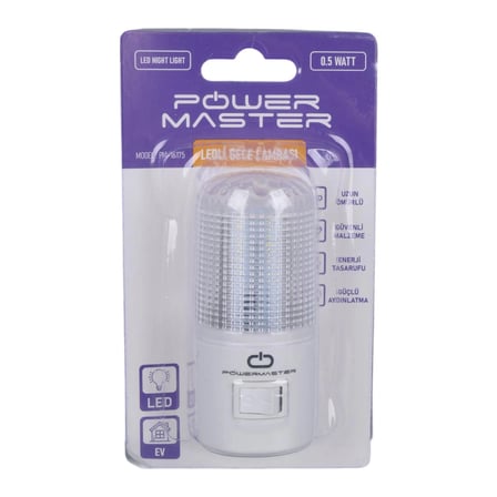 Pm-16175 Anahtarli 0.5 Watt Led'li̇ Beyaz Işik Gece Lambasi