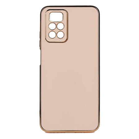 Gpack Xiaomi Redmi Note 12 Pro 4G Kılıf Bark Parlak Silikon Renkli Kenarları Rose