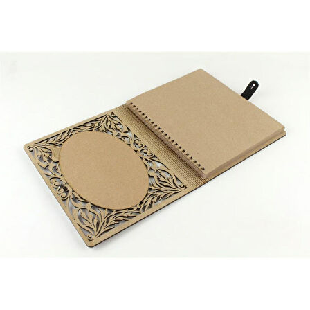 Yeni Yıl Hediyesi Kişiye Özel Ahşap Kapaklı Defter