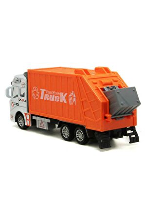 Çöp Kamyonu Metal Arka Açılır Diecast Çöp Bidonu Temizlik Aracı Oyuncak Çöp Kamyonu Oyuncak Kamyon