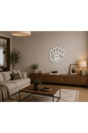 AYI PENÇESİ DOĞA DUVAR DEKORU / 5 MM MDF 50 X 50 CM