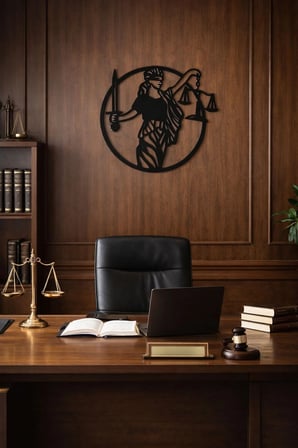 Ahşap Adalet Terazisi Tablo Dekoratif Ev / Ofis / Tablo Modern Avukat Hediye Tablosu Duvar Süsü